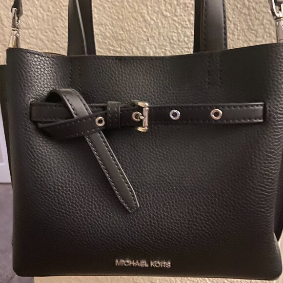 MICHAEL Michael Kors EMILIA Small Leather Satchel - Picture 3 of 6